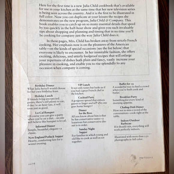 Julia Child & Company Cookbook- Softcover - Picture 2 of 11